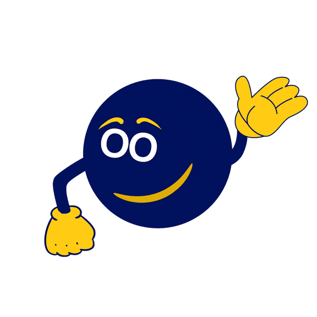Mascotte souriante